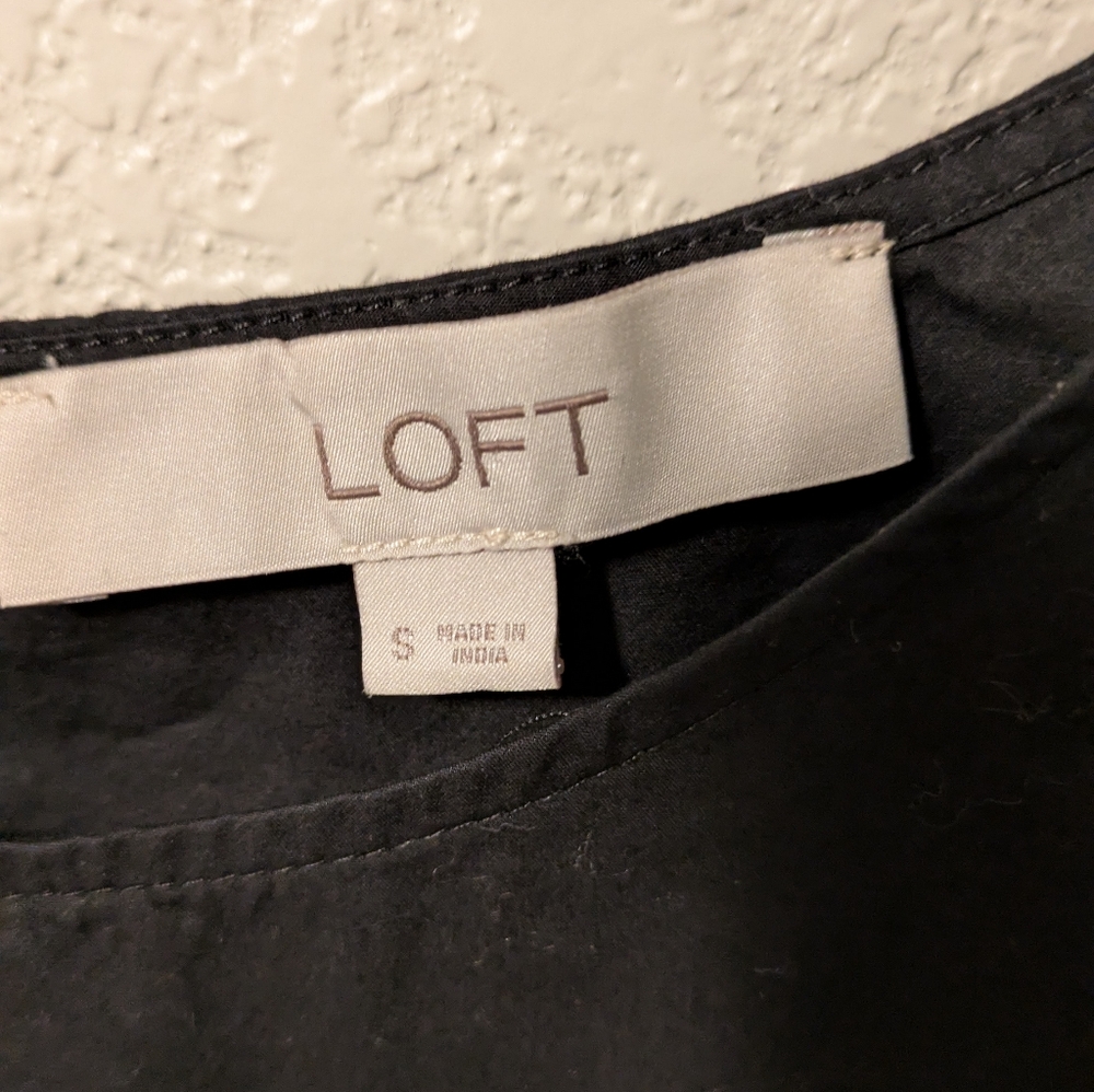 Loft Black Embroidered Women's Top - Picture 3 of 6